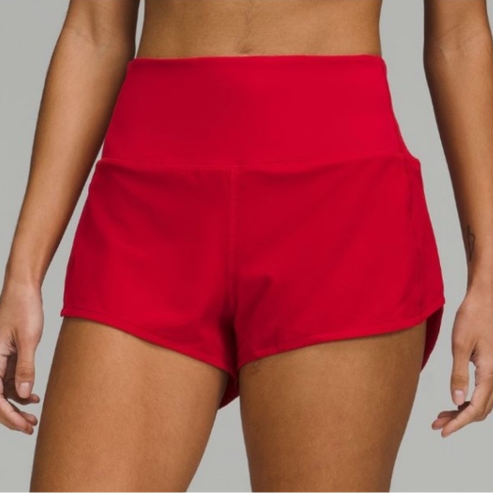 Lululemon Red Speed ups, Women's Athletic Shorts.